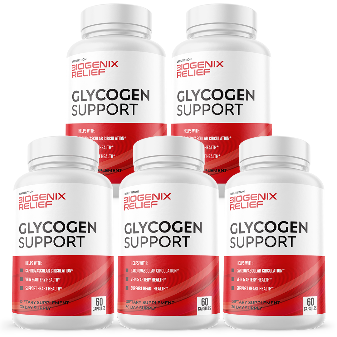 Biogenix Relief Glycogen Support Capsules, Sweet Relief Pills - 5 Bottles